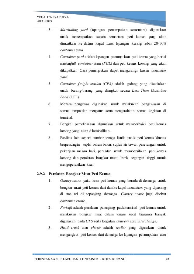 PERENCANAAN PELABUHAN PETI KEMAS - BAB II