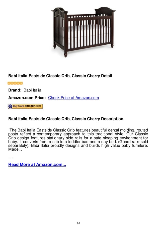 Babi Italia Eastside Classic Crib Classic Cherry