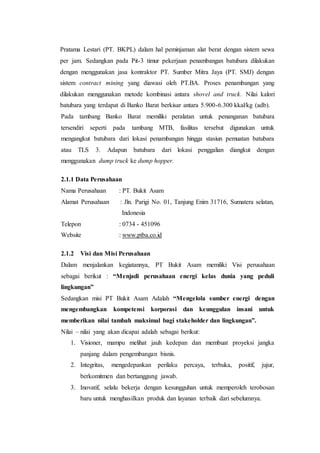 Bab ii tinjauan umum PTBA | DOCX