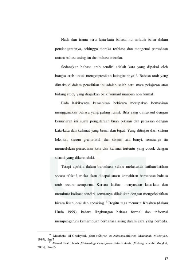 Skripsi Bahasa Arab