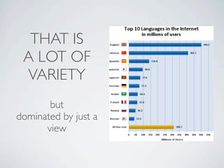 THAT IS
 A LOT OF
 VARIETY
       but
dominated by just a
      view
 