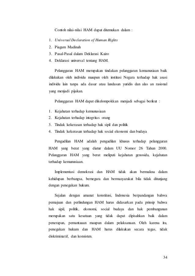 Contoh Makalah Hak Asasi Manusia Dan Negara Hukum Kerkosa