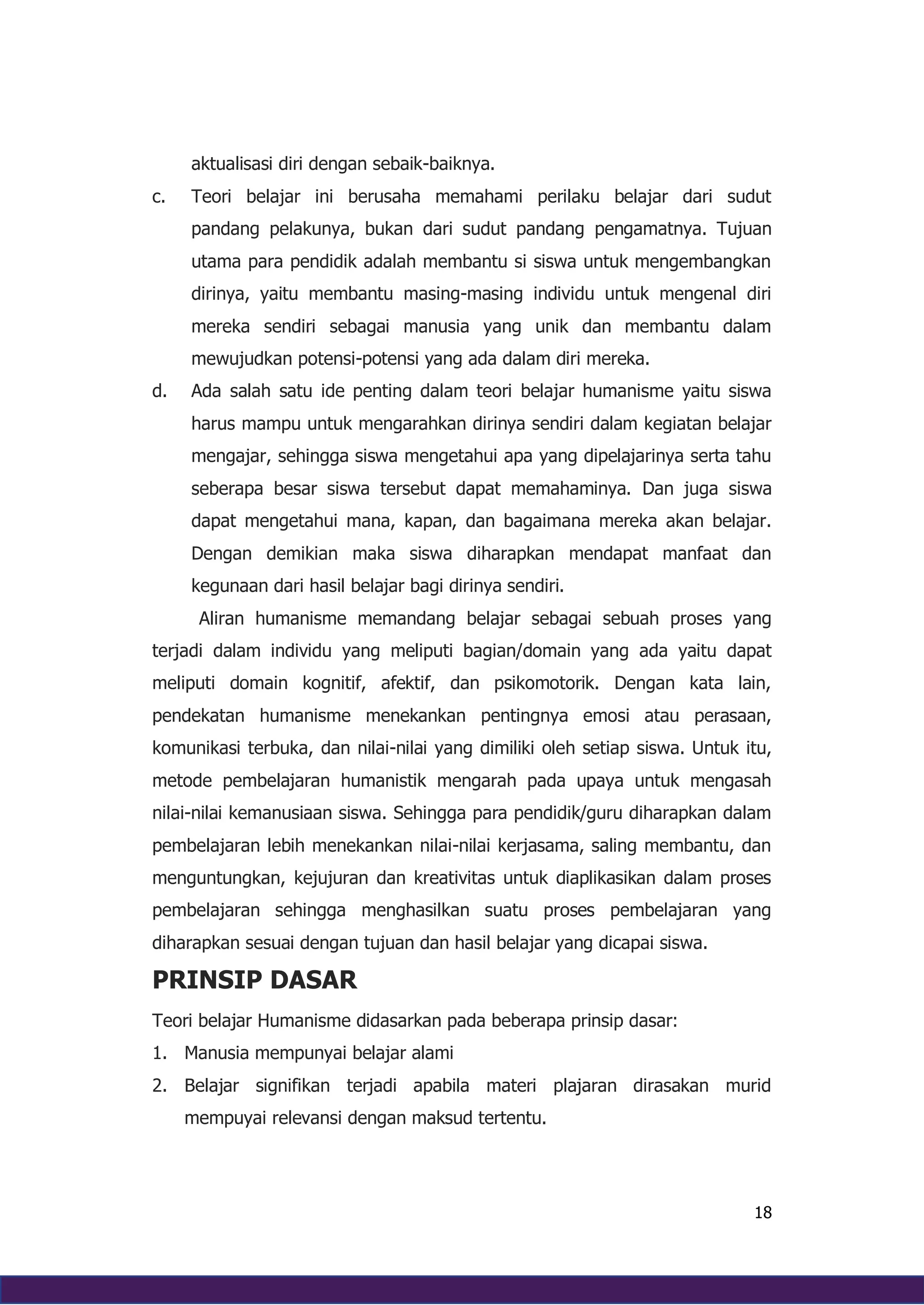 Teori belajar Kognitivisme, Behaviorisme, Humanisme, Dan Konstruktivisme