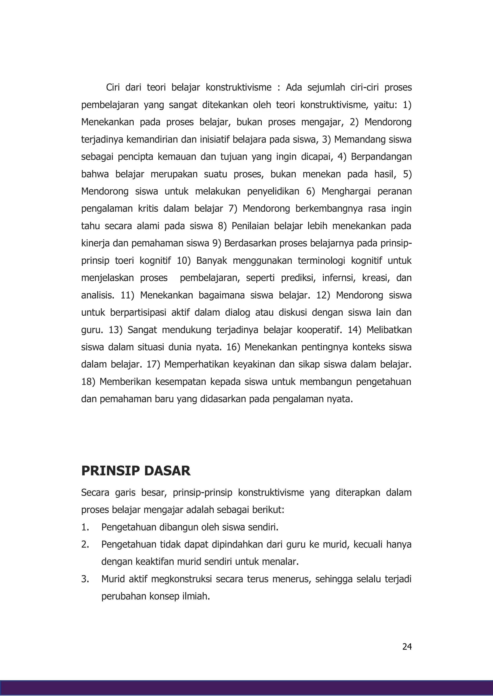 Teori belajar Kognitivisme, Behaviorisme, Humanisme, Dan Konstruktivisme