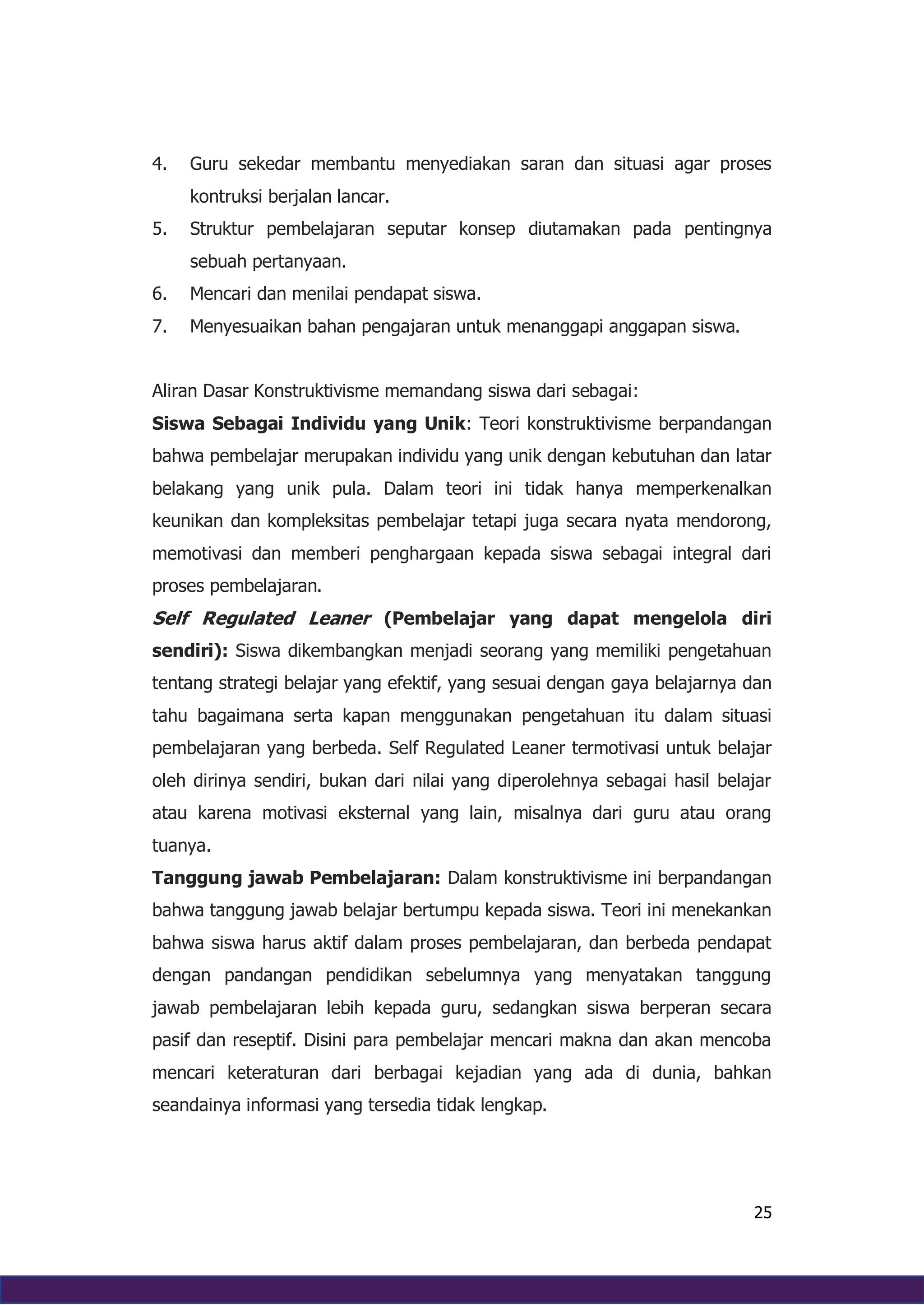 Teori belajar Kognitivisme, Behaviorisme, Humanisme, Dan Konstruktivisme