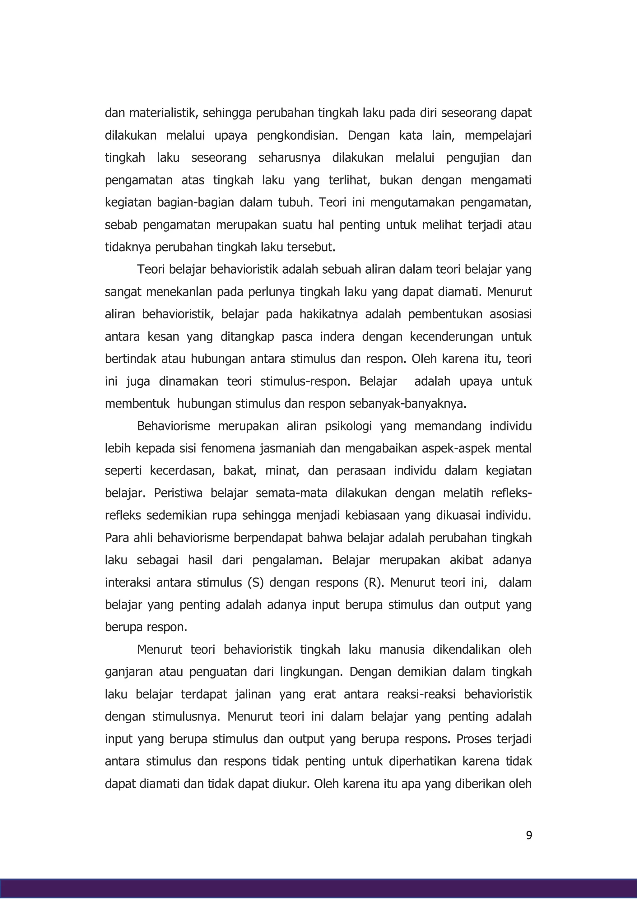 Teori belajar Kognitivisme, Behaviorisme, Humanisme, Dan Konstruktivisme