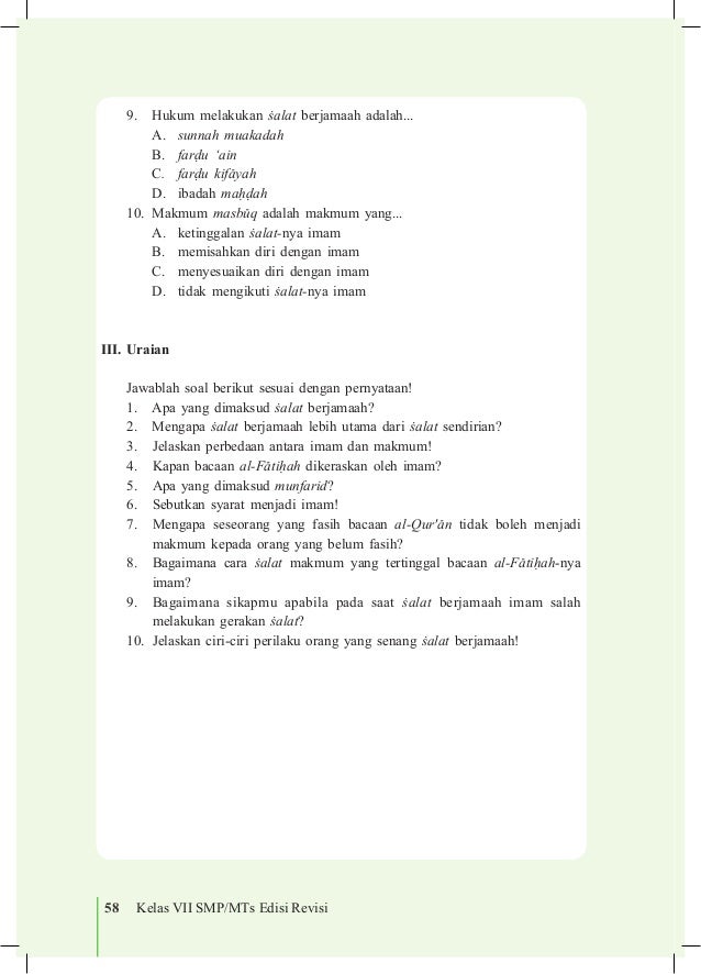 Bagaimana Sikapmu Apabila Pada Saat Shalat Berjamaah Imam