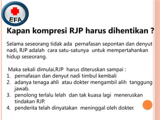 Compresi Rjp teknik pertolongan pemberian bantuan pernafasan buatan | PPTX