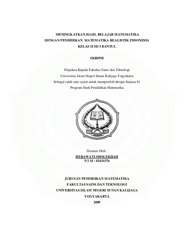 Skripsi Matematika Sd Kelas 6 Pejuang Skripsi