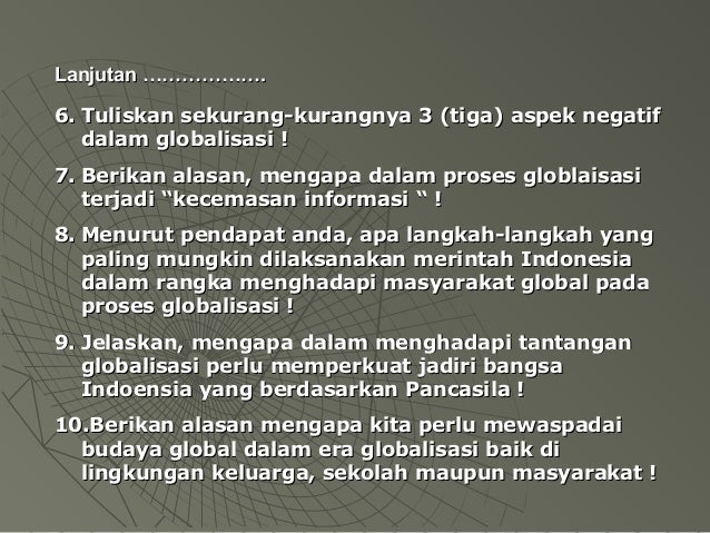 Globalisasi Globalisasi