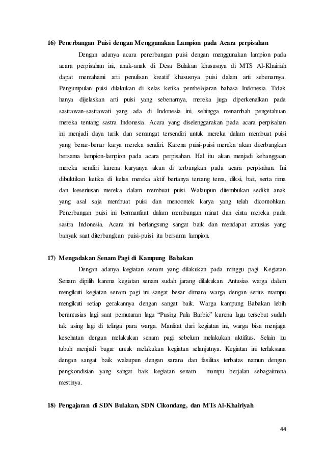 Kata Sambutan Perpisahan Kkn Singkat : Demikianlah contoh quotes