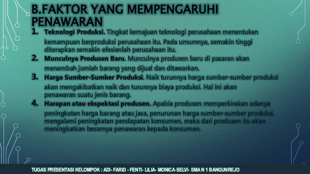 Terbentuknya Keseimbangan Pasar Dan Struktur Pasar
