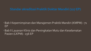 Bab ix standar akreditasi fktp | PPTX