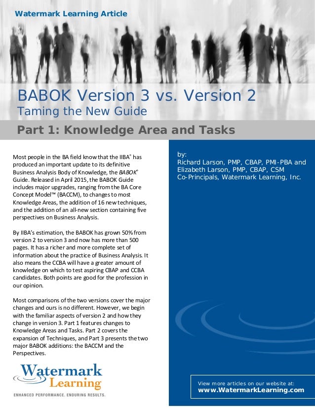 Babok 3.0 Babok 3.0