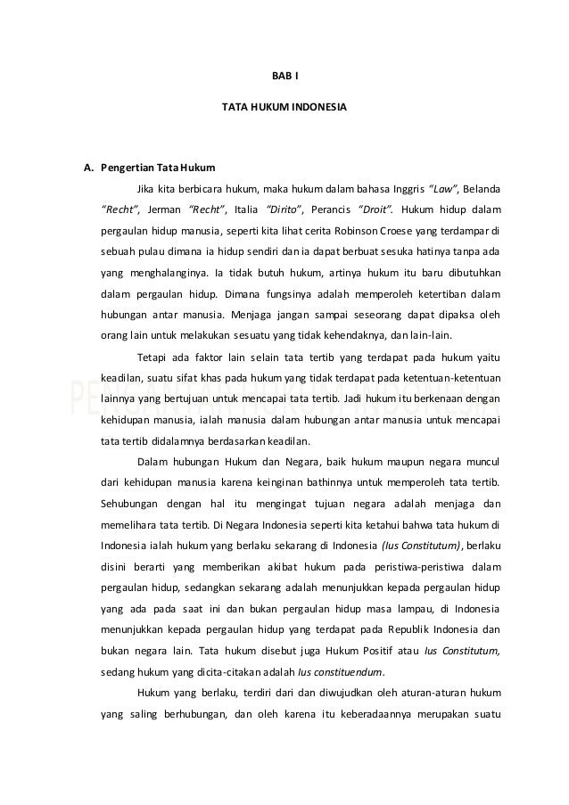 Bab Tata Hukum Indonesia