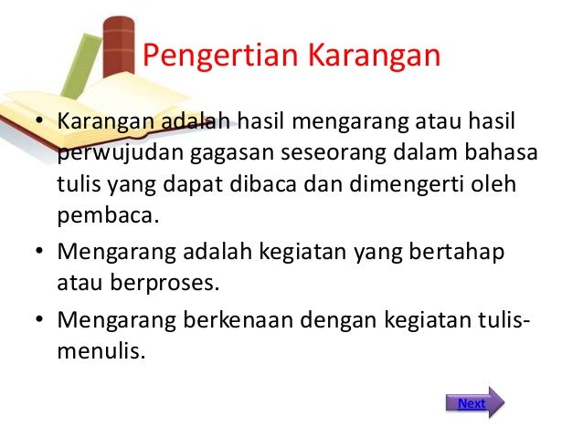Bab tentang penggolongan karangan
