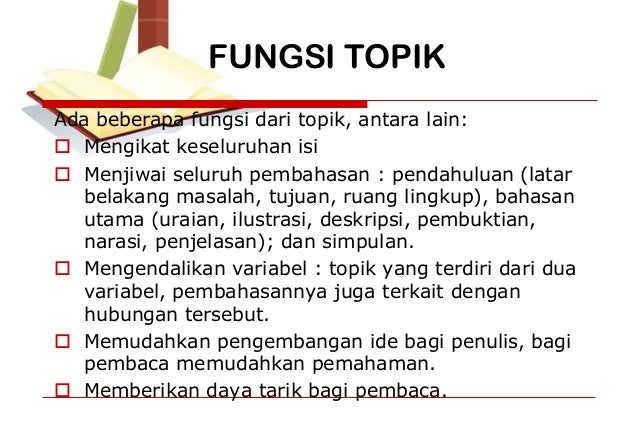 Bab tentang tema, topik dan judul