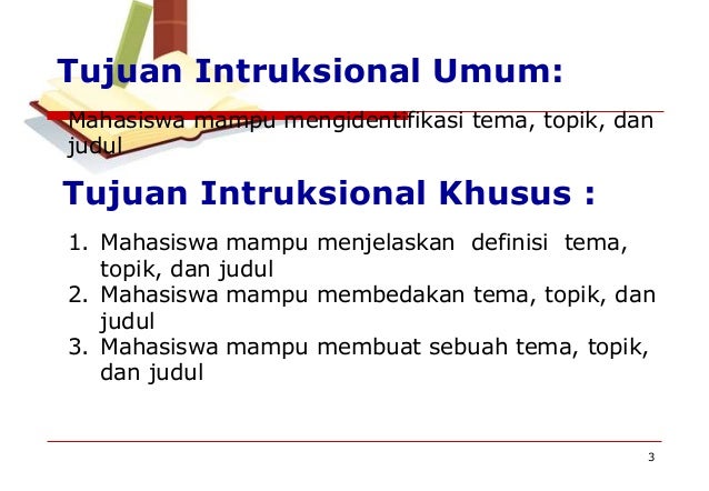 Bab Tentang Tema Topik Dan Judul