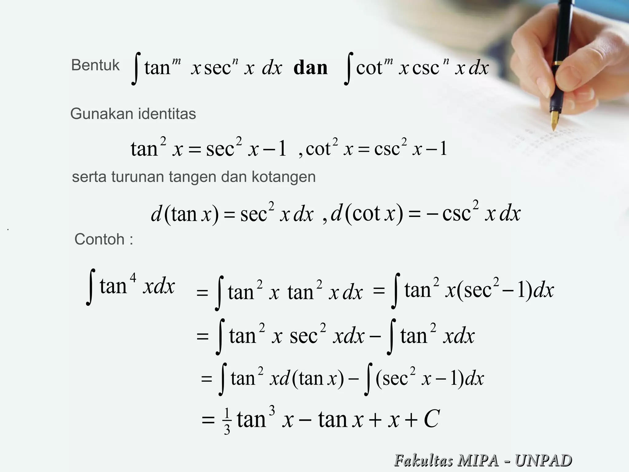 Integral Rumit Bab 9. Teknik Pengintegralan ( Kalkulus 1 ) | PPS