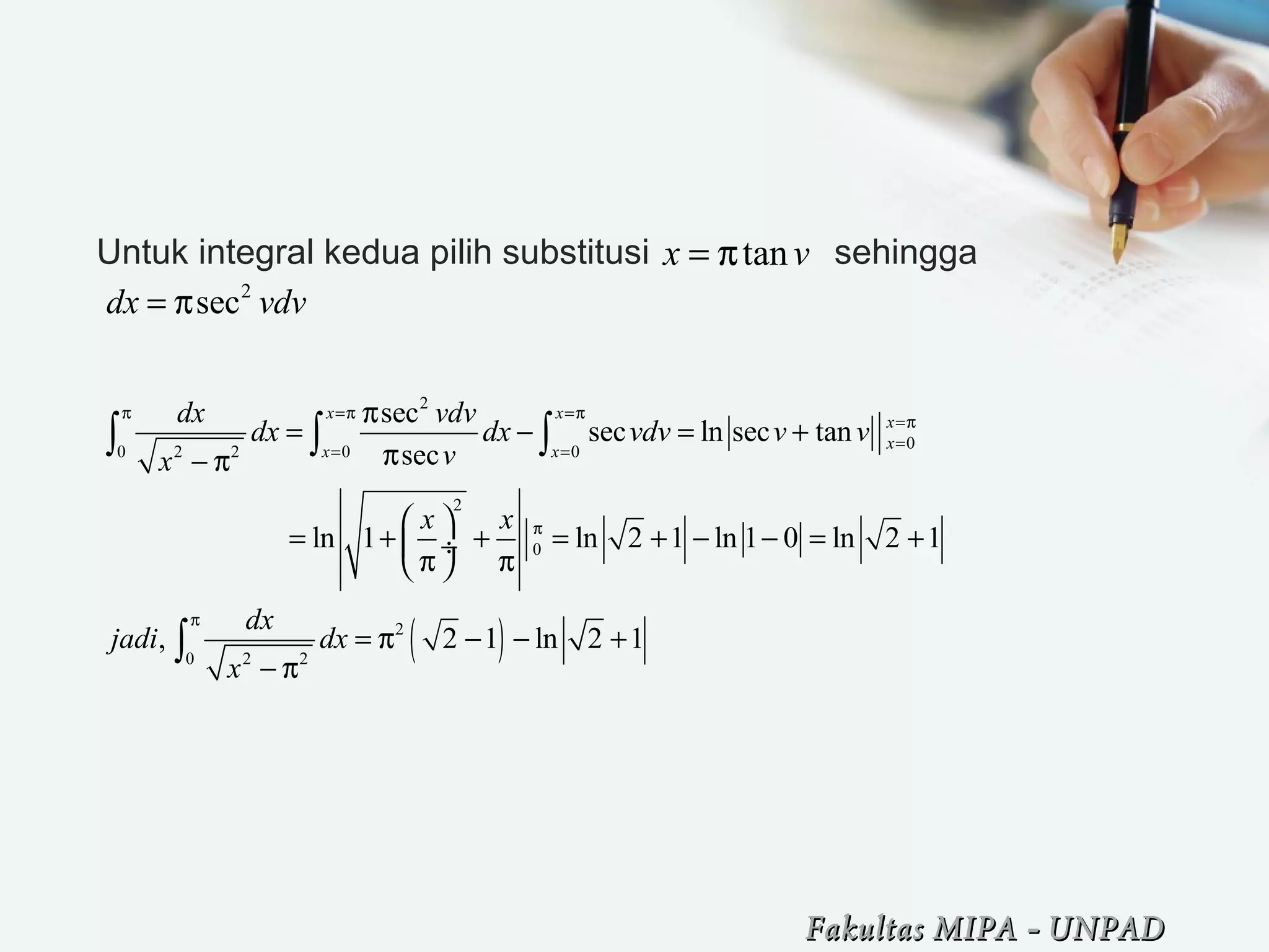 Integral Rumit Bab 9. Teknik Pengintegralan ( Kalkulus 1 ) | PPS