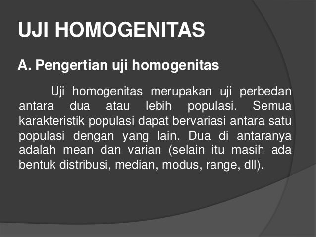 Contoh Soal Uji Normalitas Dan Homogenitas