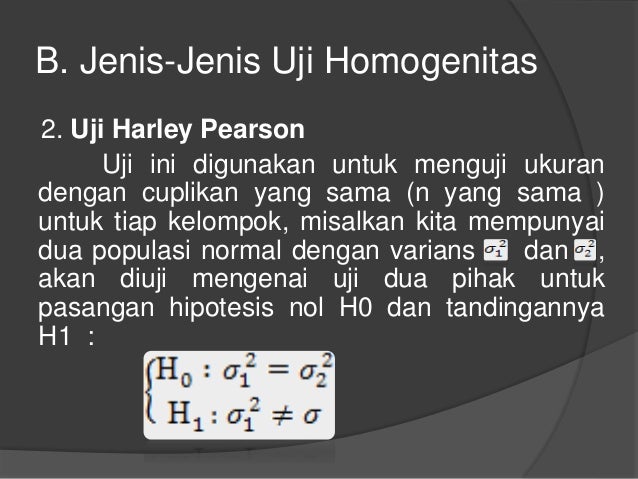Uji Normalitas dan Homogenitas