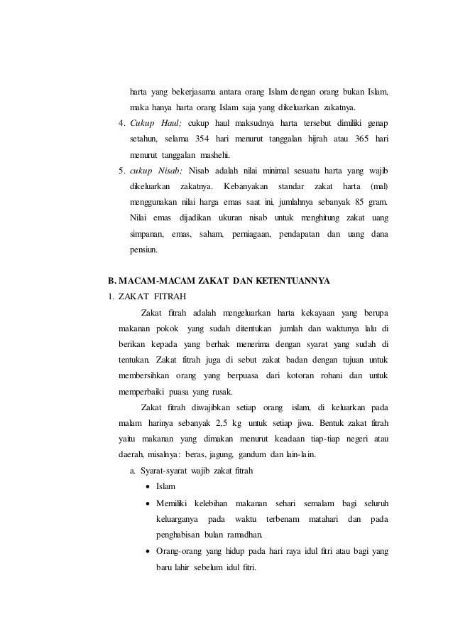 Zakat dan ketentuannya