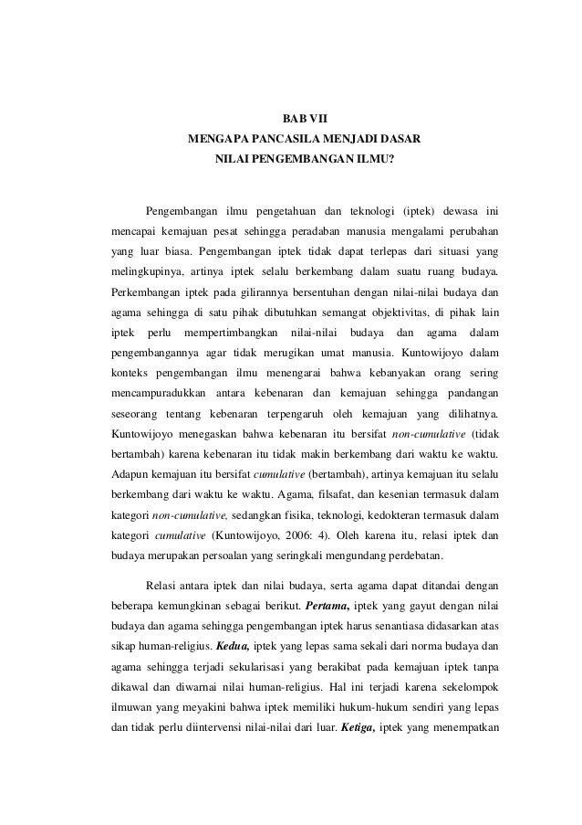 Bab Vii Mengapa Pancasila Menjadi Dasar