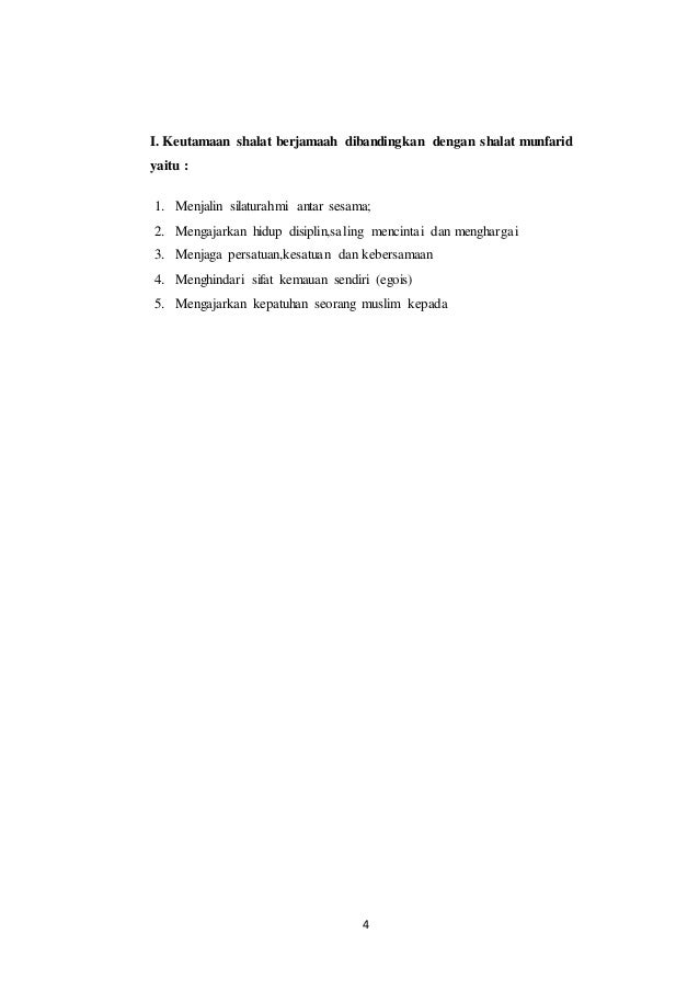 Bab Vii Shalat Jama Ah Munfarid