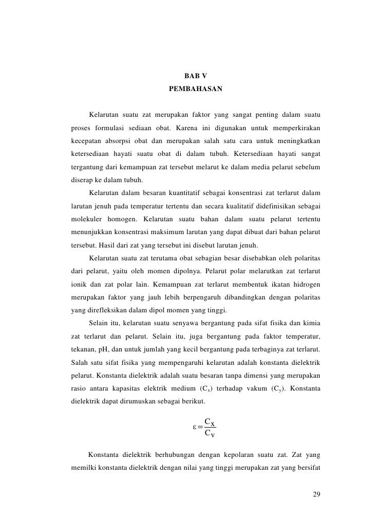 Bab V Kelarutan Farmasi Fisika Bab V Kelarutan Farmasi Fisika