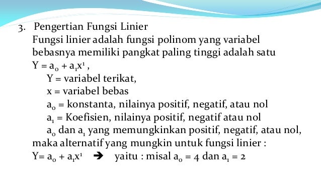 Bab v konsep dasar teori fungsi, teori fungsi linier