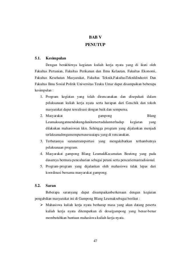 Bab V Penutup Daftar Pustaka