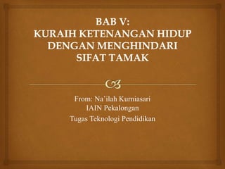From: Na’ilah Kurniasari
IAIN Pekalongan
Tugas Teknologi Pendidikan
 