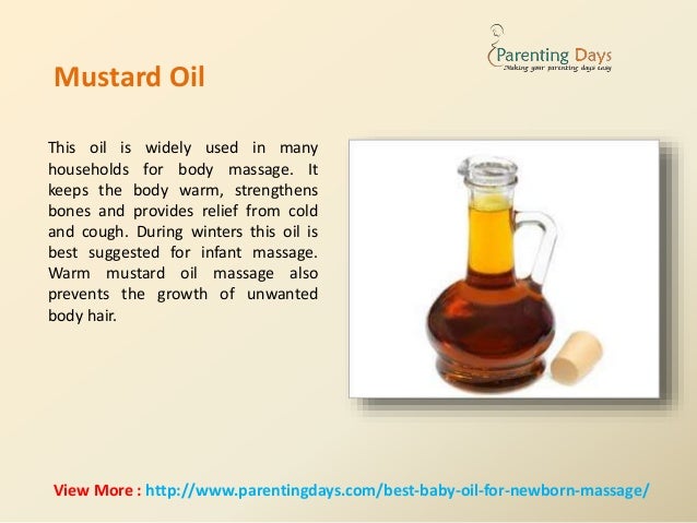 mustard oil is good for baby massage