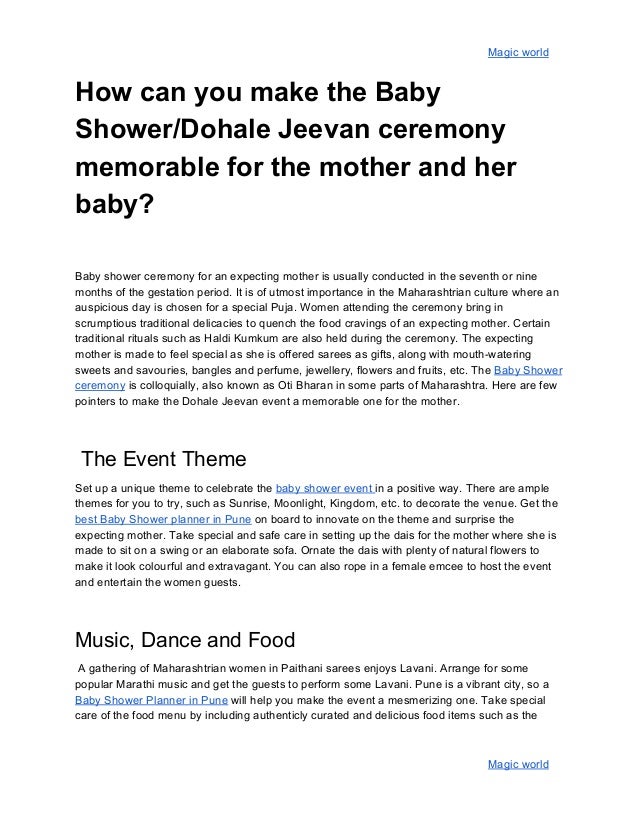 Baby Shower Dohale Jevan
