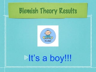 Blemish Theory Results




   It’s a boy!!!
 