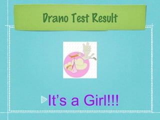 Drano Test Result




 It’s a Girl!!!
 