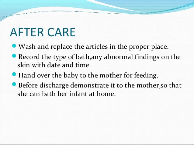 baby bath procedure