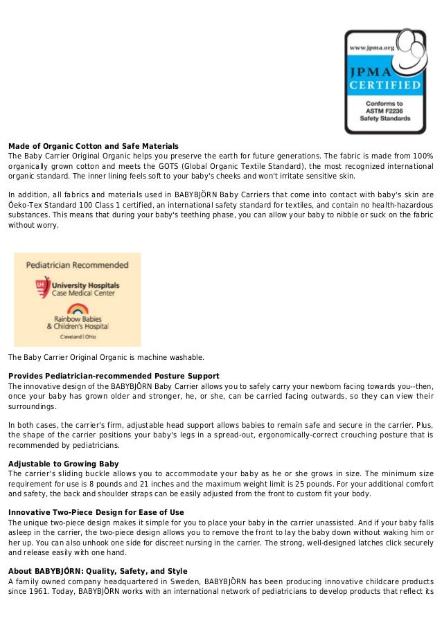 baby carrier recommended by pediatrician