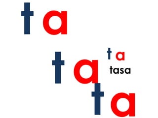 t a
a
ta
at
tasa
t
 