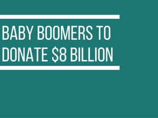 Baby Boomers to Donate $8 Billion 