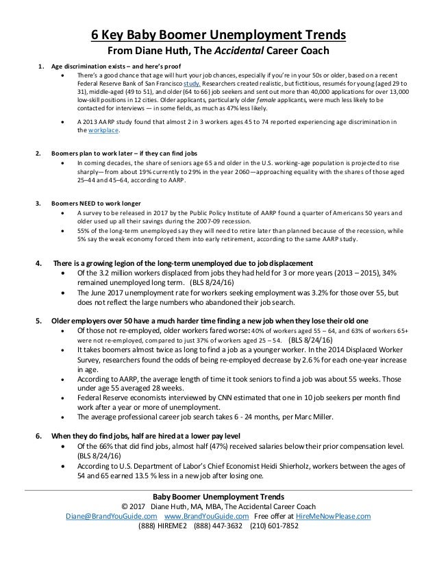 baby boomer unemployment trends from diane huth the accidental car boomer jobs