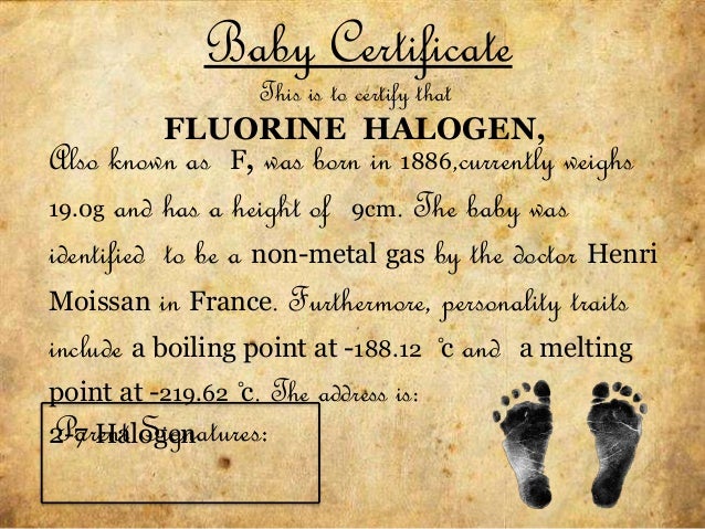 element birth certificate