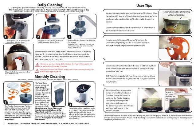 baby brezza cleaning water tank