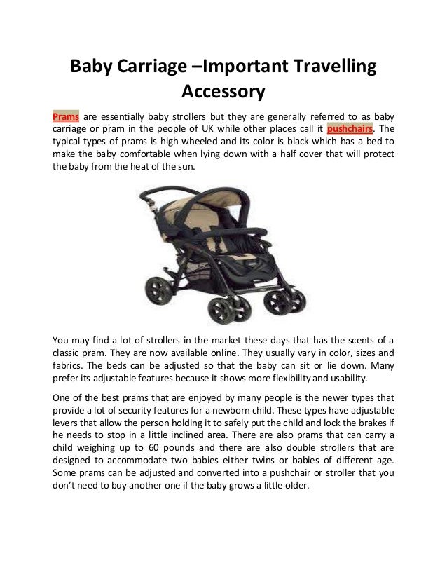 very important baby pram