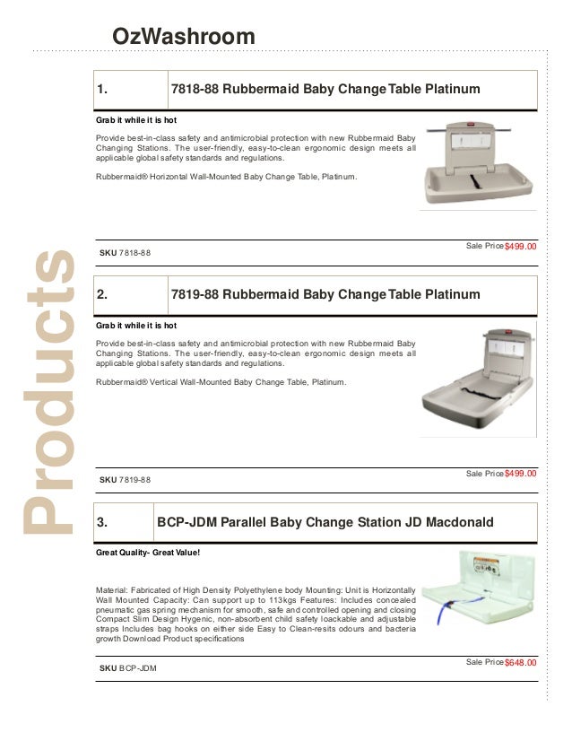 rubbermaid wall mounted changing table