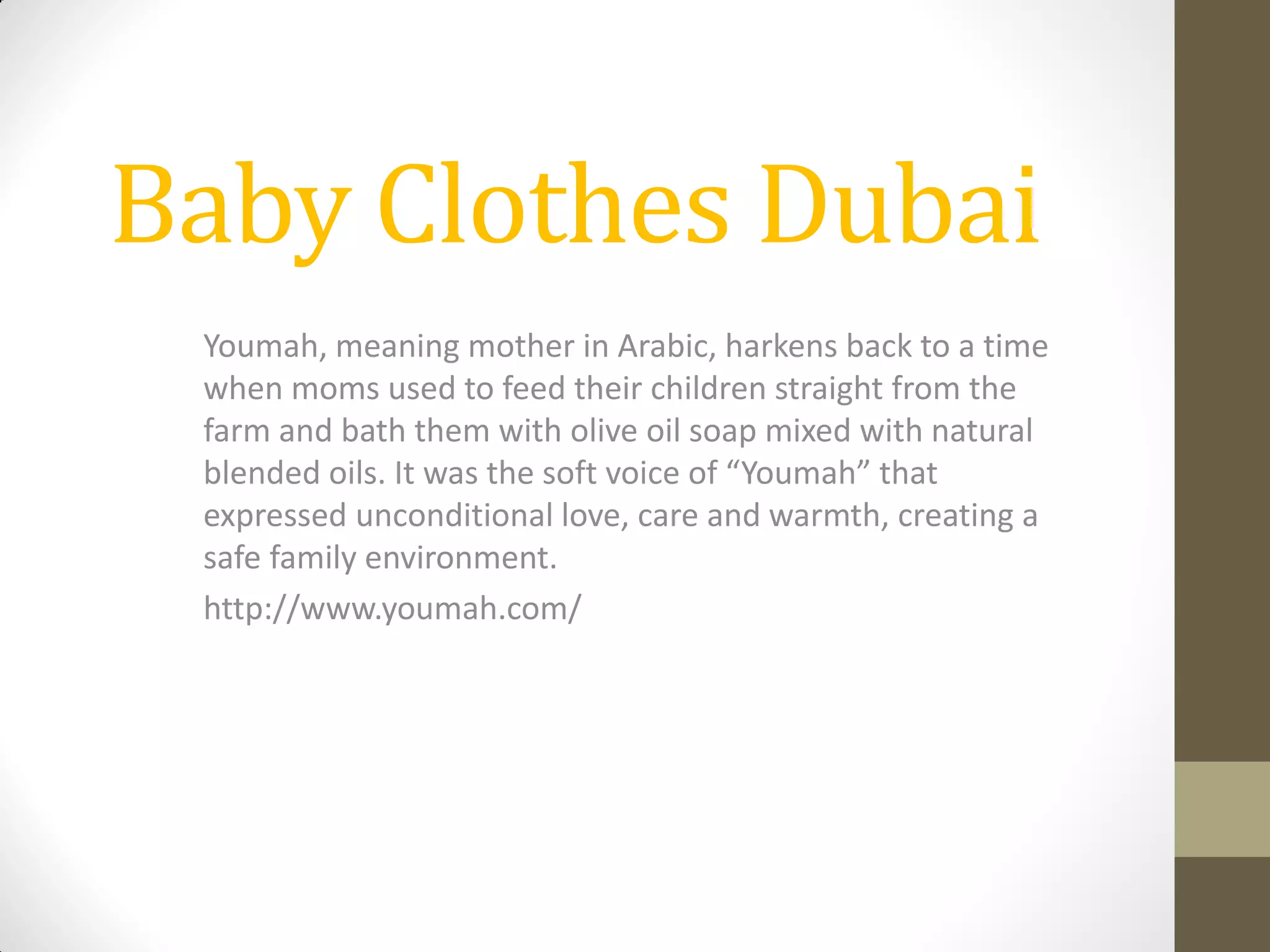 Baby clothes dubai PPT