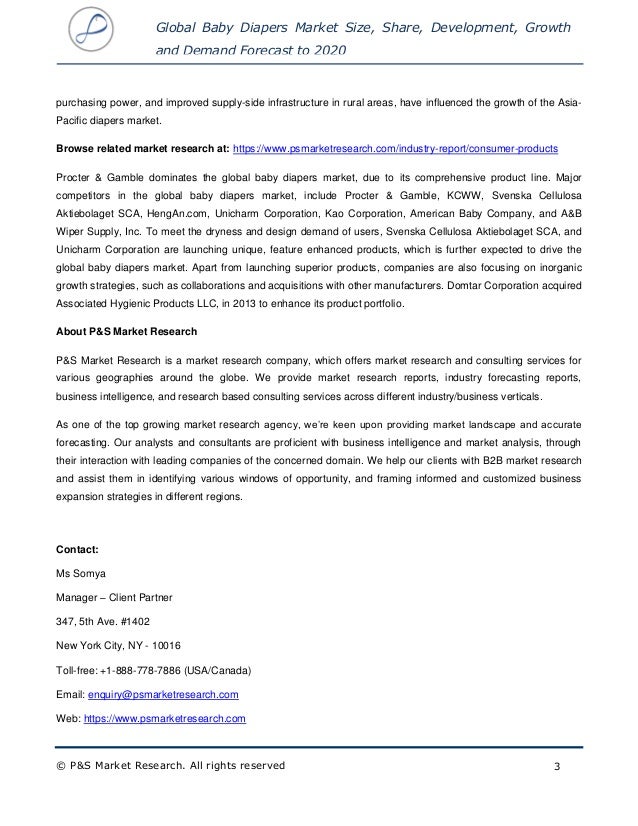 Global Baby Diapers Market Size, Share, Development, Growth and Demand