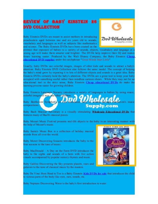 Baby Einstein 26 Dvd Collection Review Baby Einstein 26 Dvd Collection Review