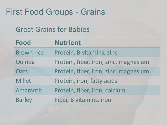 grains for babies